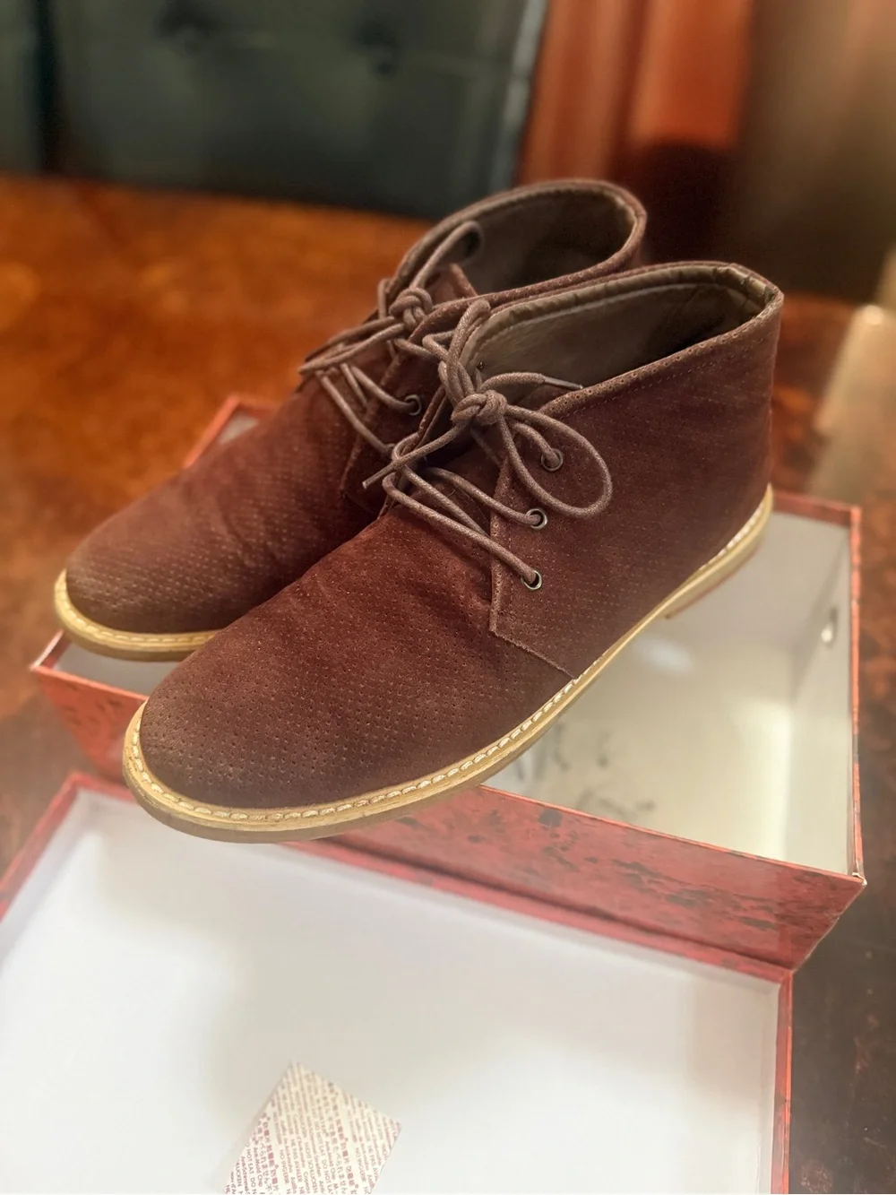 Men's Brown Suede Desert Boots